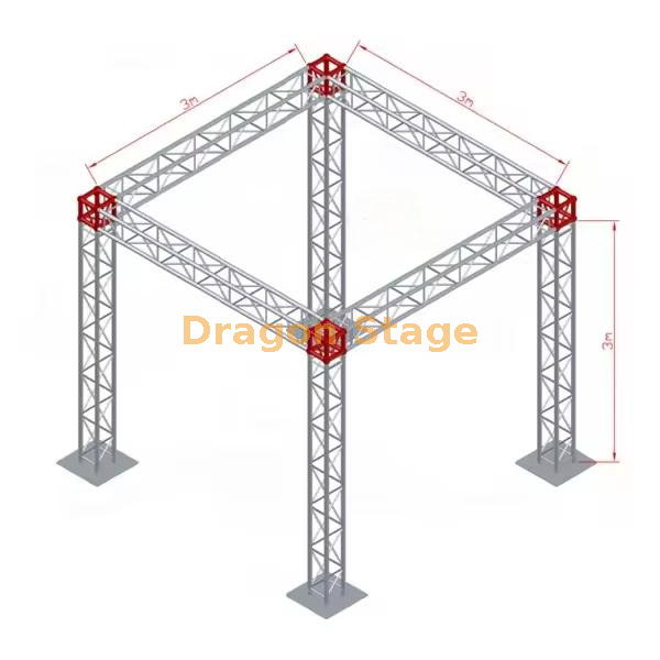 Système d'exposition Global Truss 10x10x10 Trade Show Show Booth