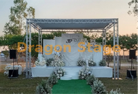 Auvent en treillis de scène de mariage en aluminium blanc pour cérémonies et réceptions en plein air