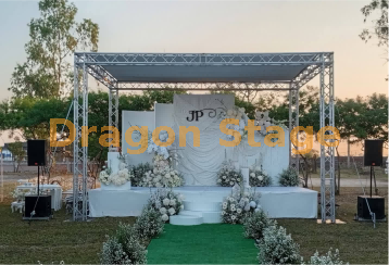 auvent en aluminium blanc extérieur de botte d'étape de mariage de 6x6x4m