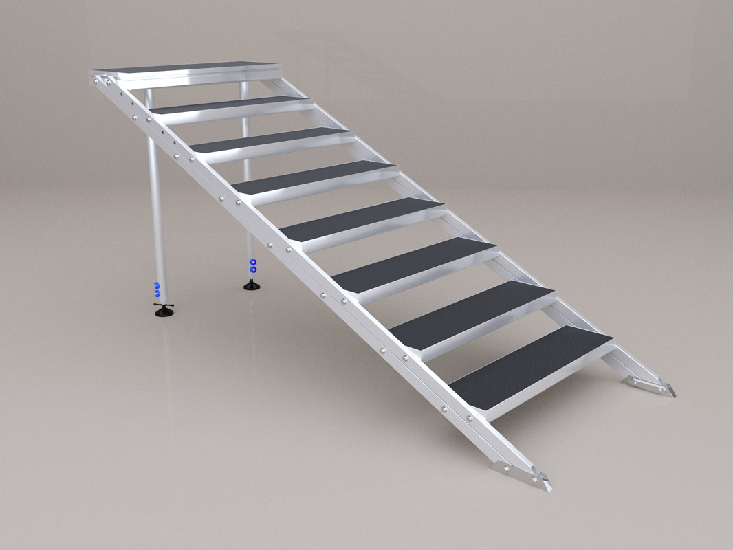 escalier &agrave; 8 marches