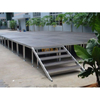 Global Truss Stage Deck 5x6m hauteur: 0.6-1m plate-forme en contreplaqué rouge avec 2 escaliers