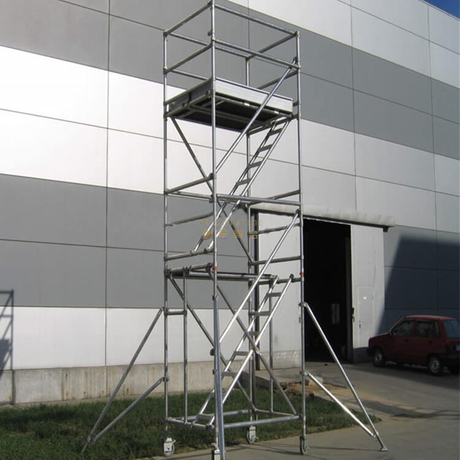 Board Mobile Tower double échafaudage avec échelle de pas