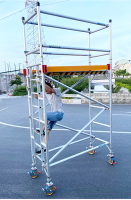 Échafaudage simple mobile d'échelle en aluminium 2.91m