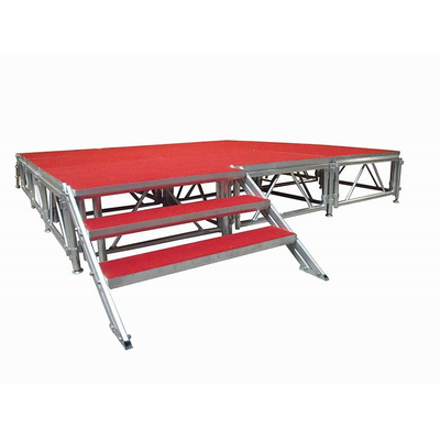 Petit podium d'intérieur portable audio mobile pour église 4x10m