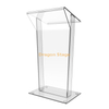 Assemblage facile transparent de chaire d'église de conférence de plexiglas de podium clair de plexiglas 