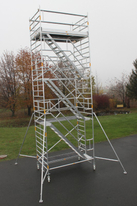 échafaudage portatif mobile en aluminium de 1.35x2x9.44m avec l'échelle de 45 degrés 