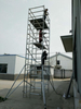Tour d'échafaudage d'échelle mobile en aluminium de construction personnalisable à vendre