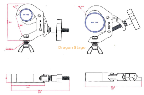 Pinces pour lumière DJ Pro Global Truss Light Clamps