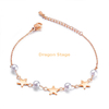 bijoux en acier inoxydable de mode bracelet réglable de perle d'étoile pour des femmes