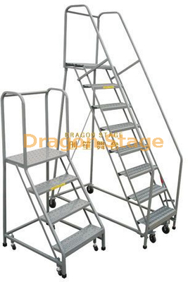 Chariot d'échelle mobile en aluminium pour entrepôt