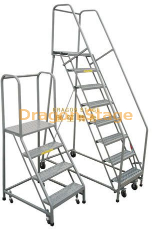 Chariot d'échelle mobile en aluminium pour entrepôt