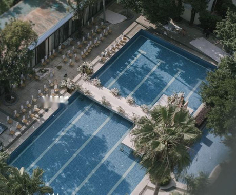 Conception de scène en verre portable en T transparent pour piscine