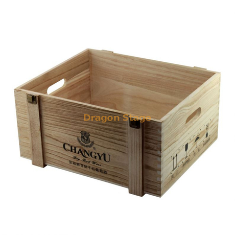 Prix ​​d'usine 2020 Grande boîte d'emballage de stockage de vin en bois inachevée