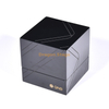 Qatar Bank Use Black Glossy Finishing Wood Bank Card Box Couvercle en bois et boîte-cadeau de base