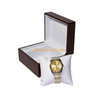 En stock boîte de montre en bois marron de mode de luxe de prix d'usine pour le cadeau