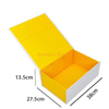 Boîte en carton de papier magnétique de Floding jaune faite sur commande bon marché pour l'usine de boîte en bois de cadeau adaptée aux besoins du client