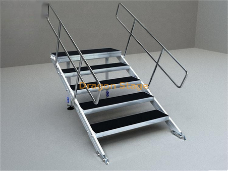 Escaliers de scène portables réglables en aluminium pour scène rapide, scène modulaire et scène Layher