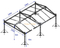 botte d'éclairage carrée portative en aluminium faite sur commande de robinet de 290mm avec la structure 28x15x4m de toit de triangle 