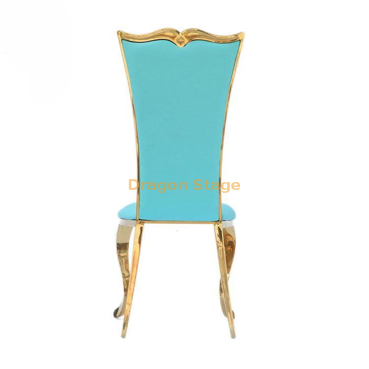 Chaises bleues de banquet d'hôtel (4)