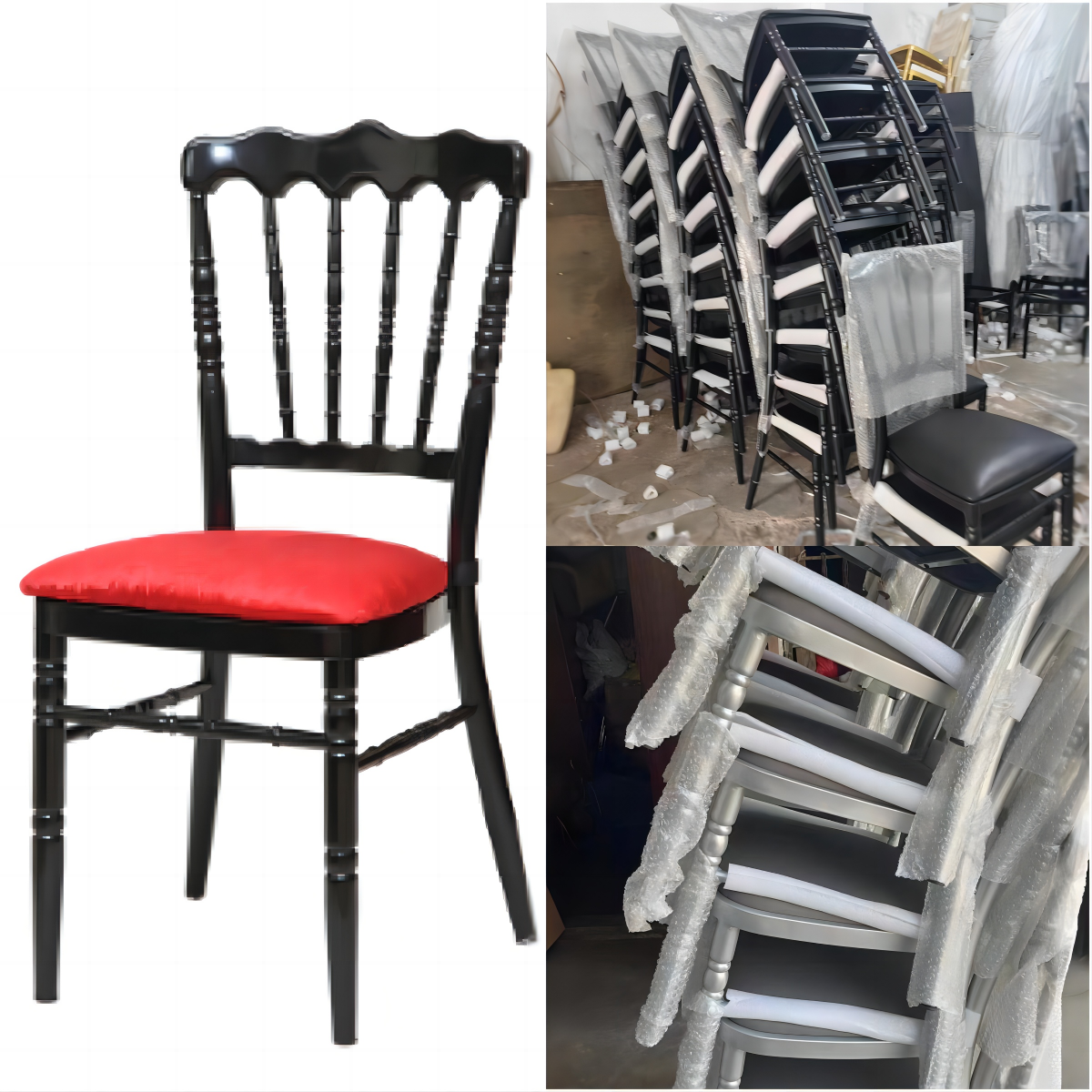 Chaises en bambou et métal