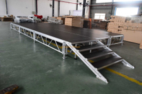 Tailles portatives mobiles en aluminium d'étape pour le concert 12x5m avec 2 escaliers