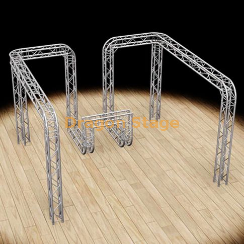 Global Truss 16'x15'x10' Stand de salon/système d'exposition – Structure modulaire F34 avec coins arrondis et kiosque intégré