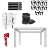 Global Truss 10'x20'x10' Stand de salon commercial avec coins de bloc de jonction universels avec ensemble d'accessoires