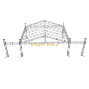 Podium de scène et ferme pour concert de musique 12x8x8m