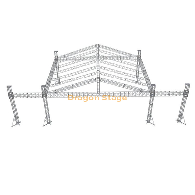 Podium de scène et ferme pour concert de musique 12x8x8m