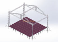 Scène d'événement en aluminium et fermes 10x7x7m