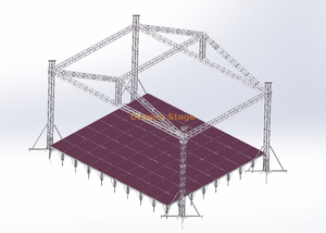 Scène d'événement en aluminium et fermes 10x7x7m