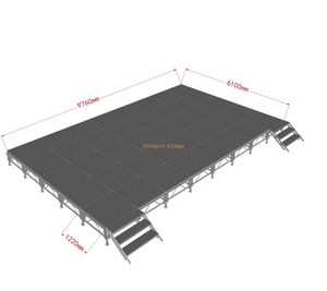 contremarches portatives modulaires 9.76x6.1m de plates-formes d'étape de 1.22x1.22m