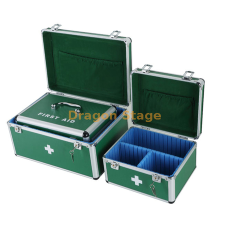 Boîte en aluminium de trousse de premiers secours de cas médical de partie avec la grande capacité