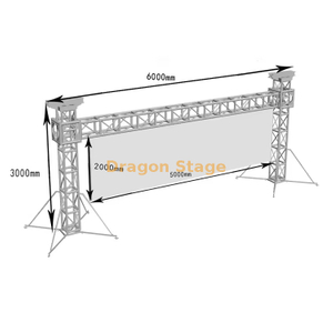 Aluminium 400x400mm Boulon Boulon Poste de but LED Dispaly Truss 6x3m