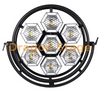 7 lumières de fond circulaires hexagonales à pixels LED