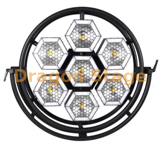 7 lumières de fond circulaires hexagonales à pixels LED