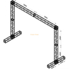 Support d'écran LED en alliage d'aluminium 6x4m - Système de ferme de poteau de but professionnel avec base stabilisatrice de 2 m