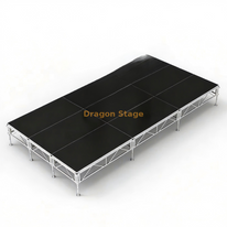 Petite scène de fête portative domestique 6x3m avec 2 escaliers