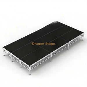 Petite scène de fête portative domestique 6x3m avec 2 escaliers