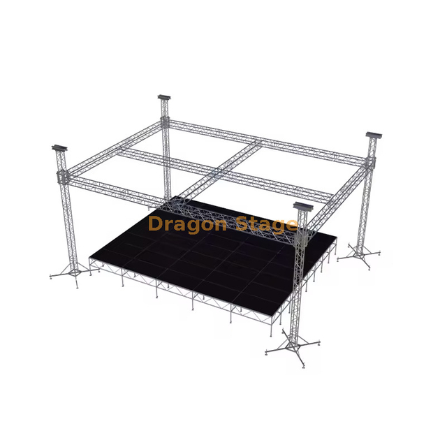 Système de fermes de toit en aluminium robuste pour scène de concert, 14x7x7m