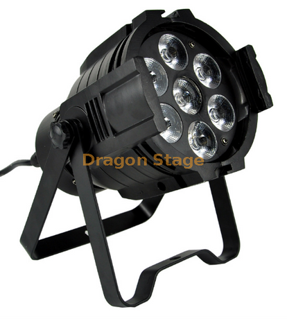 Non étanche RGBW 7 perles 4 en 1 fonte d'aluminium Par lumière 7 pièces 10 W 4 perles de lampe de couleur