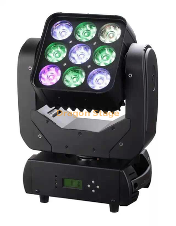 Lumière matricielle à tête mobile à 9 perles suspendue à un treillis totémique
