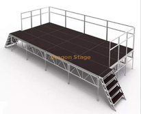  32x16ft aluminium extérieur en aluminium Portable Événement de scène Pont 4x8ft avec rails de scène 9,76x4,88 m de hauteur 0,8-1,2 m de haut