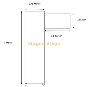 Pièce en porte-à-faux en aluminium de suspension de largeur de capacité de poids d'échafaudage de 7m double 1m