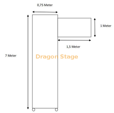 Pièce en porte-à-faux en aluminium de suspension de largeur de capacité de poids d'échafaudage de 7m double 1m