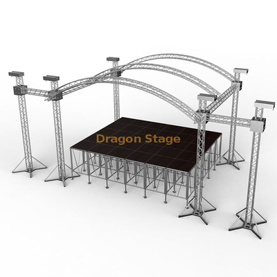 400mm Global Truss BOX ARC ROOF 10X8x6m + SOUNDWING 2m
