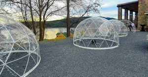 Tente de dôme en plastique de luxe en plein air transparente de l'hôtel de jardin clair Igloo Tente