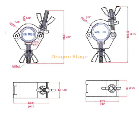 Pince à crochet durable à haute résistance Stage Light Hook Grip Stage Light Hook Exemples Stage Light Hook Effect 