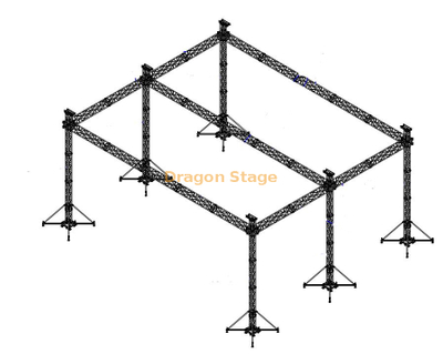 Treillis en aluminium pour scène de concert, fête, événement en plein air, grille, 80x50x20 pieds (24x15x6m)