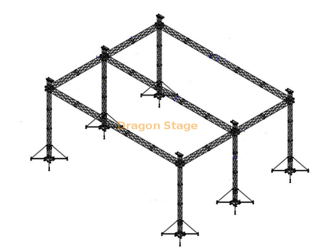 Treillis en aluminium pour scène de concert, fête, événement en plein air, grille, 80x50x20 pieds (24x15x6m)